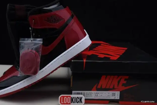 High 555088-063 Patent Bred Jordan 1 Air OG 0704